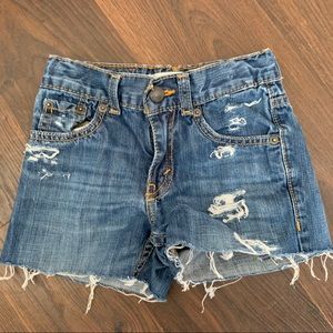 Levi’s cut offs denim shorts kids 6